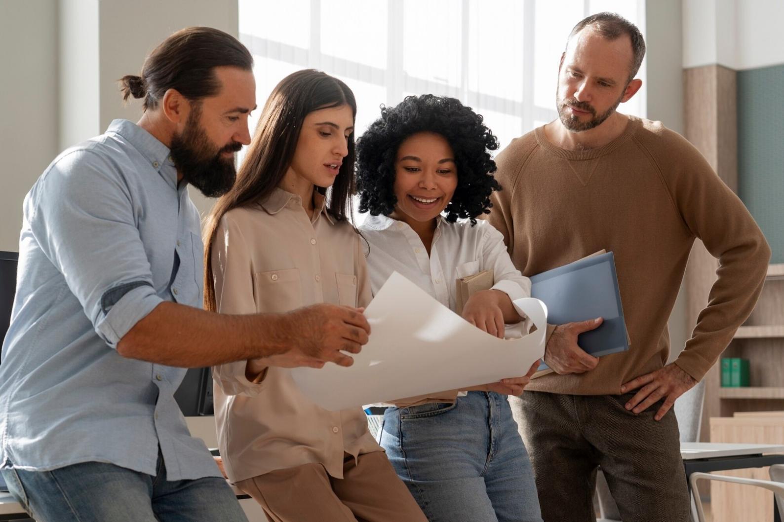 Professional workspace showing financial planning materials and investment research